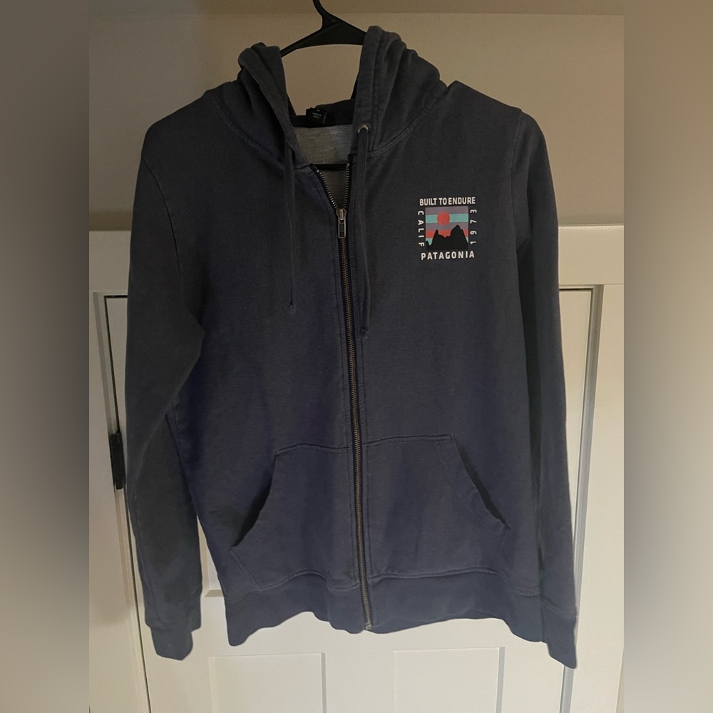 Patagonia Deep Blue Organic Cotton Hoodie